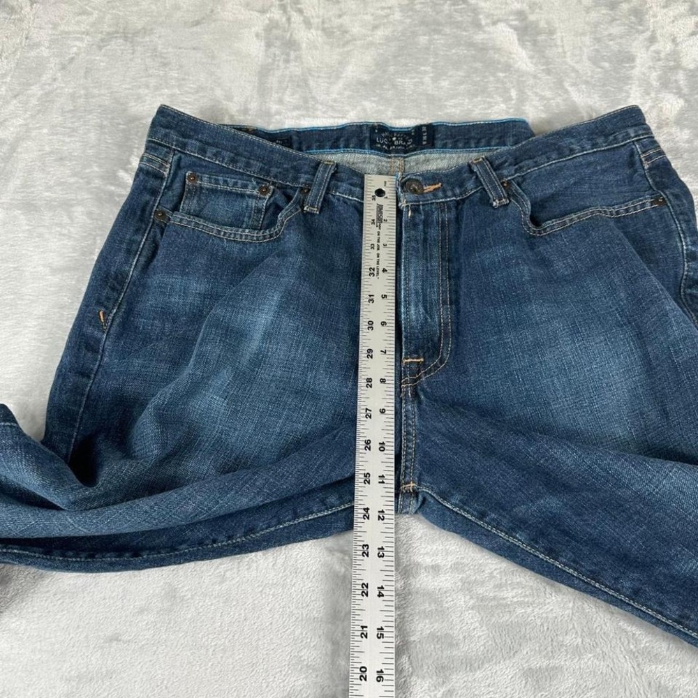 Lucky Brand 363 New Vintage Straight Jeans Mens 36x32 Blue Y2K Grunge Streetwear - Picture 6 of 8